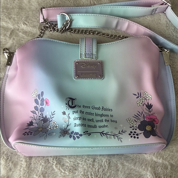 NWOT Loungefly Disney Sleeping Beauty 65th Anniversary Floral Crossbody Bag - Picture 3 of 11